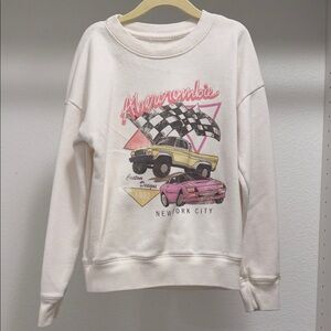 Abercrombie & Fitch Cream Sweatshirt with Graphic Design